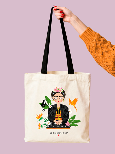 Borsa in tela - Frida Corazon Feliz