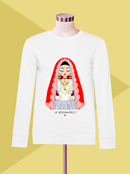 Felpa Bianca - Cagliari