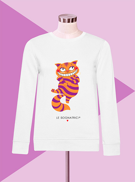 Felpa Bianca - Stregatto 