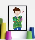 Sognatrice Dammi un bacio - Stampa Fine Art